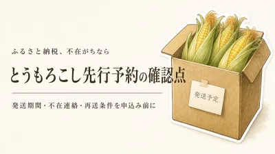 ふるさと納税のとうもろこし先行予約は不在がちでも申し込める？到着日指定できないときの確認点