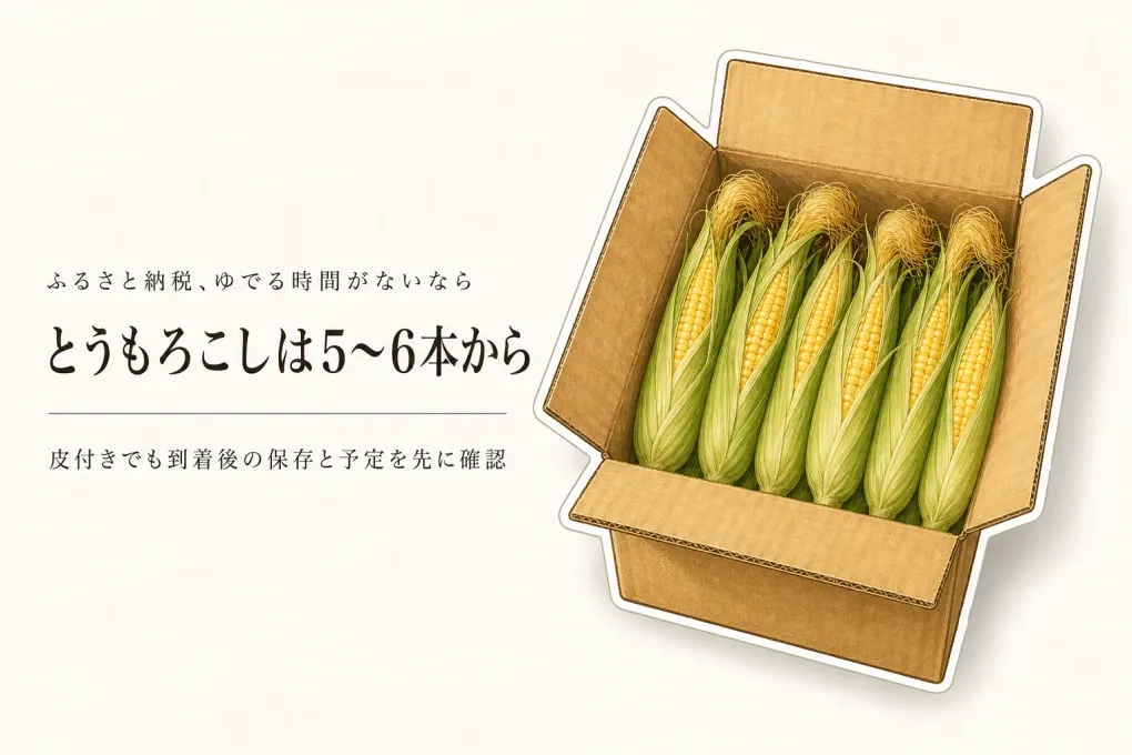 ふるさと納税のとうもろこしは届いた日にゆでられないなら何本まで？皮付き大容量を選ぶ前の基準